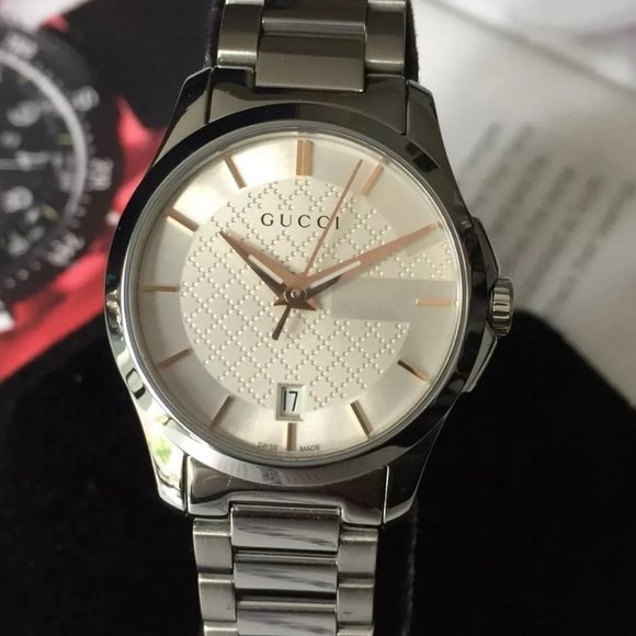 Gucci YA126523 Women's G-Timeless Silver Dial Quartz Watch - Picture 1 of 5